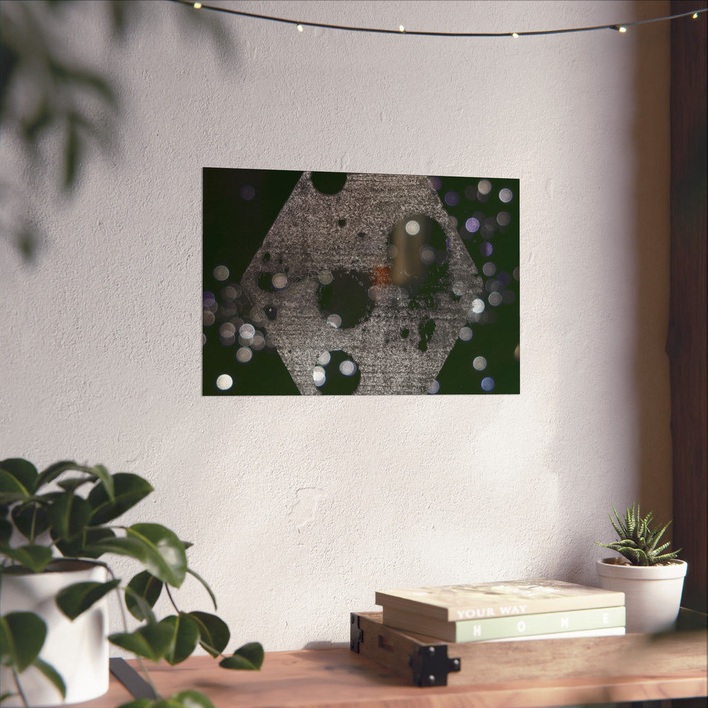 Nachtlampjes Abstracte Zeshoek Bokeh Matte Poster 