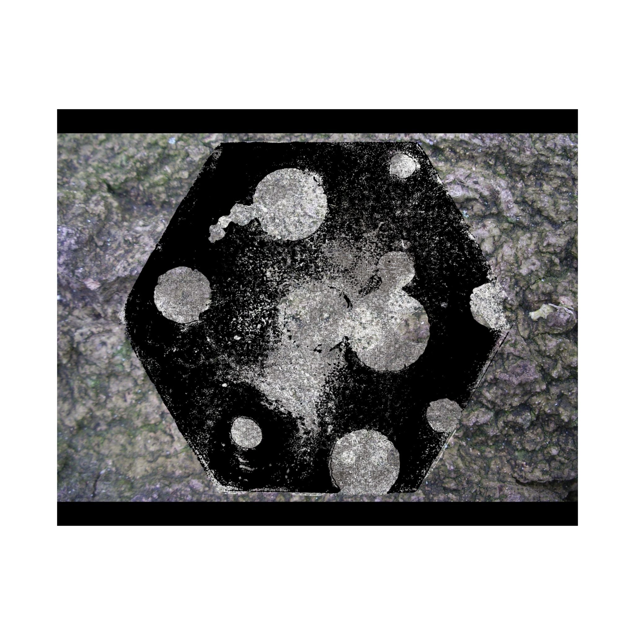 Abstract Galaxy Matte Poster — Black & Silver Cosmic Art (Horizontal)