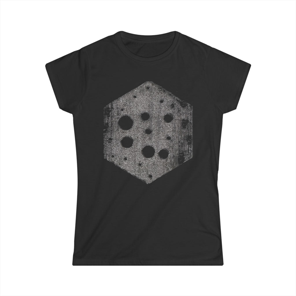 Women's Hexagon Dice Graphic Tee — Vintage Board Game T-Shirt