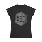 Women's Hexagon Dice Graphic Tee — Vintage Board Game T-Shirt