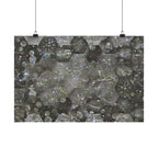 Abstracte zeshoekige poster met bubbelstructuur en matte afwerking — Geometrische wanddecoratie 