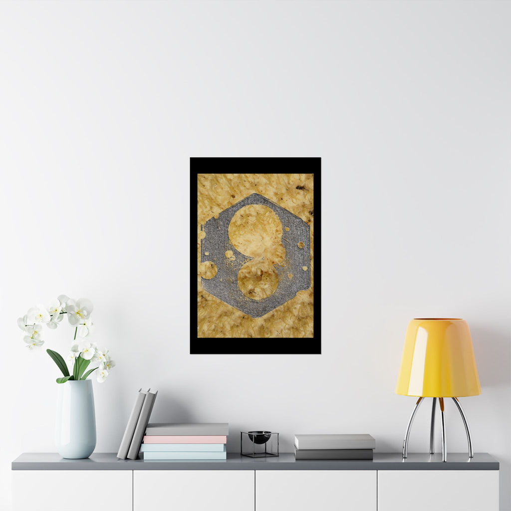 Industrial Metal Plate on Plywood Poster | Matte Vertical Poster