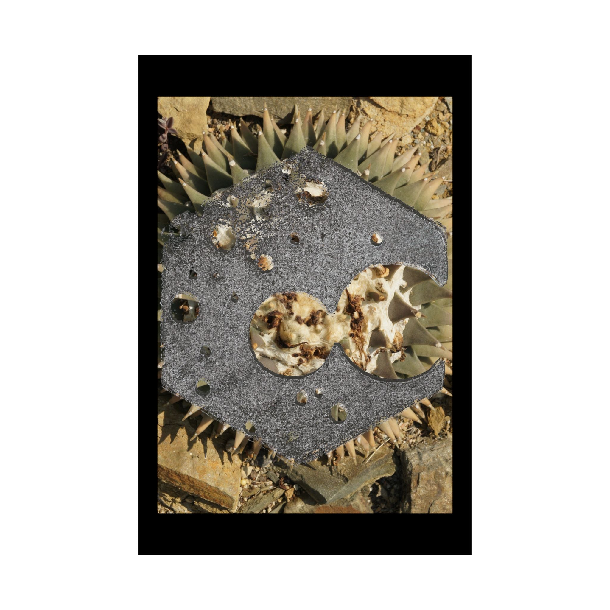 Abstract Geode Collage Matte Vertical Poster | Mineral Art Wall Print