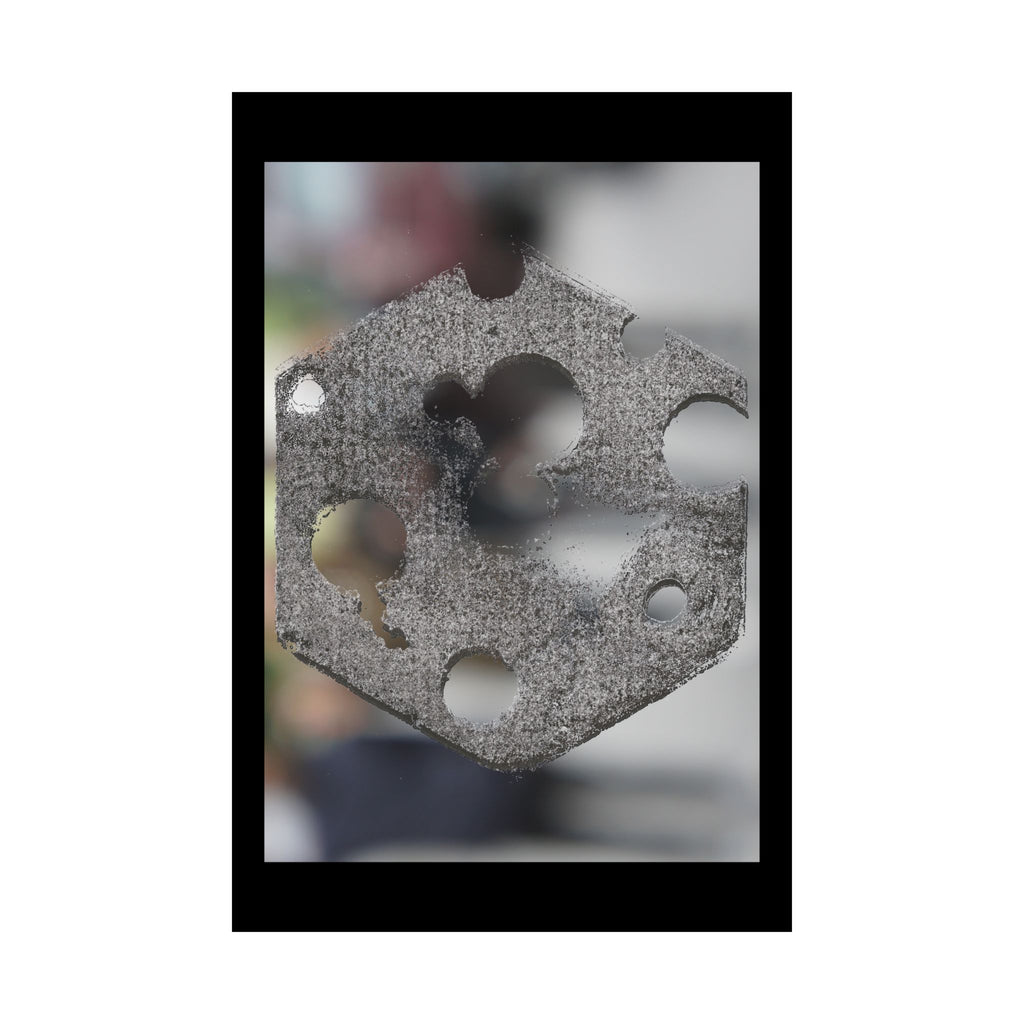 Abstract Hexagon Texture Matte Poster — Modern Geometric Wall Art