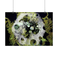 Abstract Green Bubble Matte Poster — Botanical Surreal Horizontal Wall Art