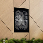 Abstract Geometric Dot Matte Poster — Monochrome Hex Pattern Wall Art
