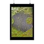 Abstract Geometric Hexagon Poster Matte Vertical | Green Leaf Texture