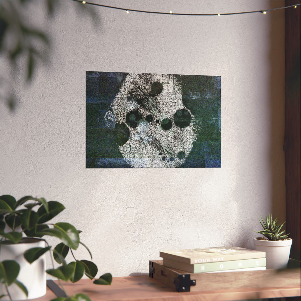 Abstract Moon Crater Matte Poster — Horizontal Wall Art