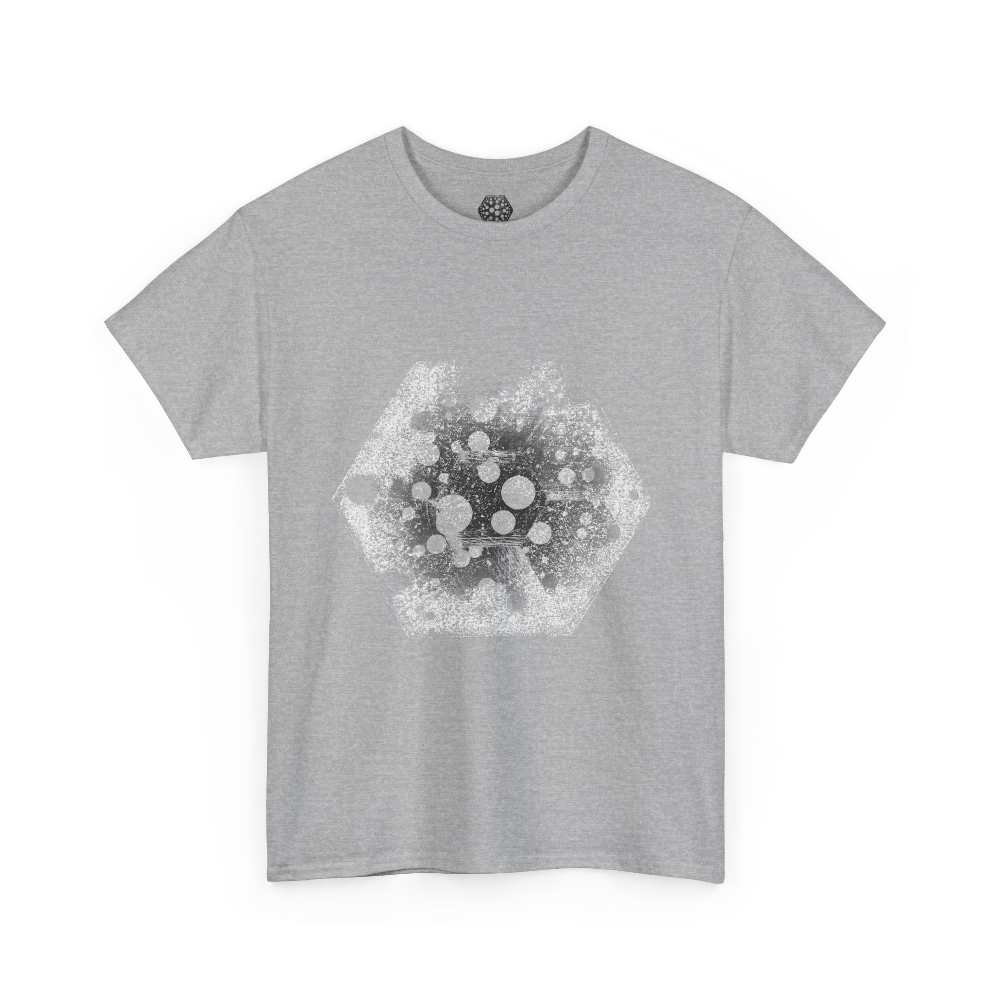 Hex Moon Graphic Tee — Distressed Space Cheese Vintage Astronomy T-Shirt