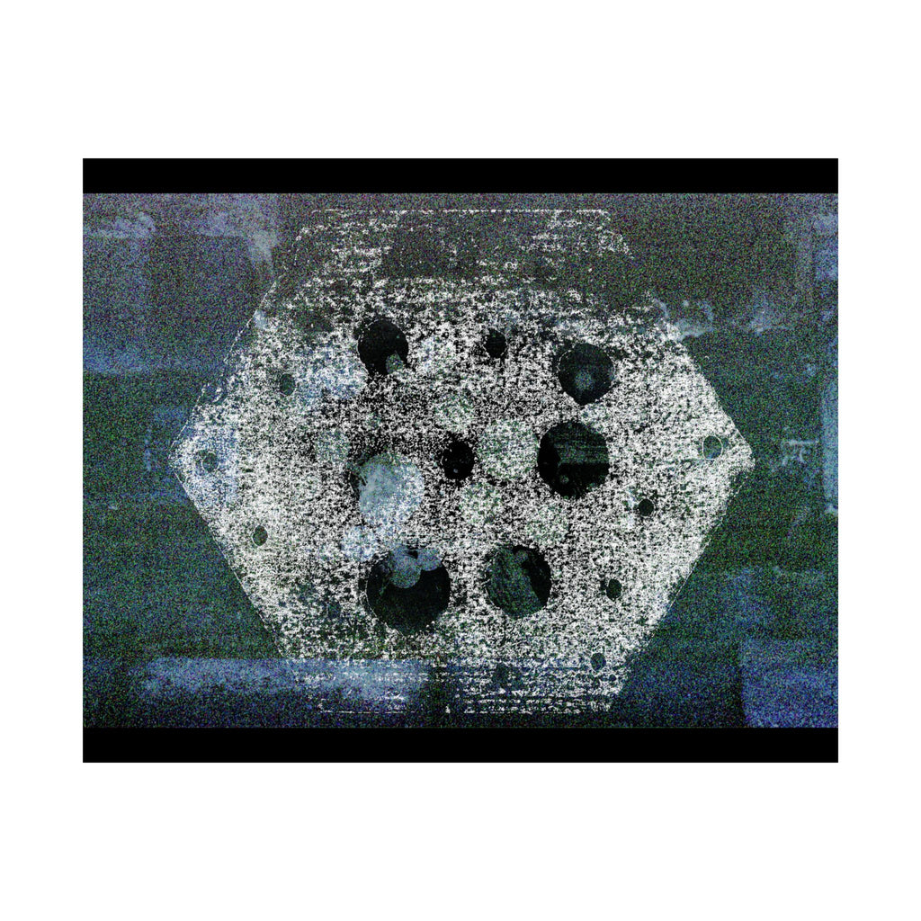 Abstracte maanzeshoek poster — Matte horizontale wanddecoratie 