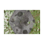 Botanical Hex Abstract Matte Poster — Green Leaf Texture Horizontal Wall Art