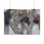 Abstracte industriële metaaltextuur horizontale poster 