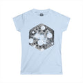 Women's Hexagon Cheese Graphic Tee — Vintage Distressed Dairy Art T-Shirt