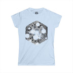 Women's Hexagon Cheese Graphic Tee — Vintage Distressed Dairy Art T-Shirt