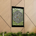 Geometric Hexagon Pattern Matte Poster | Botanical Leaf Texture