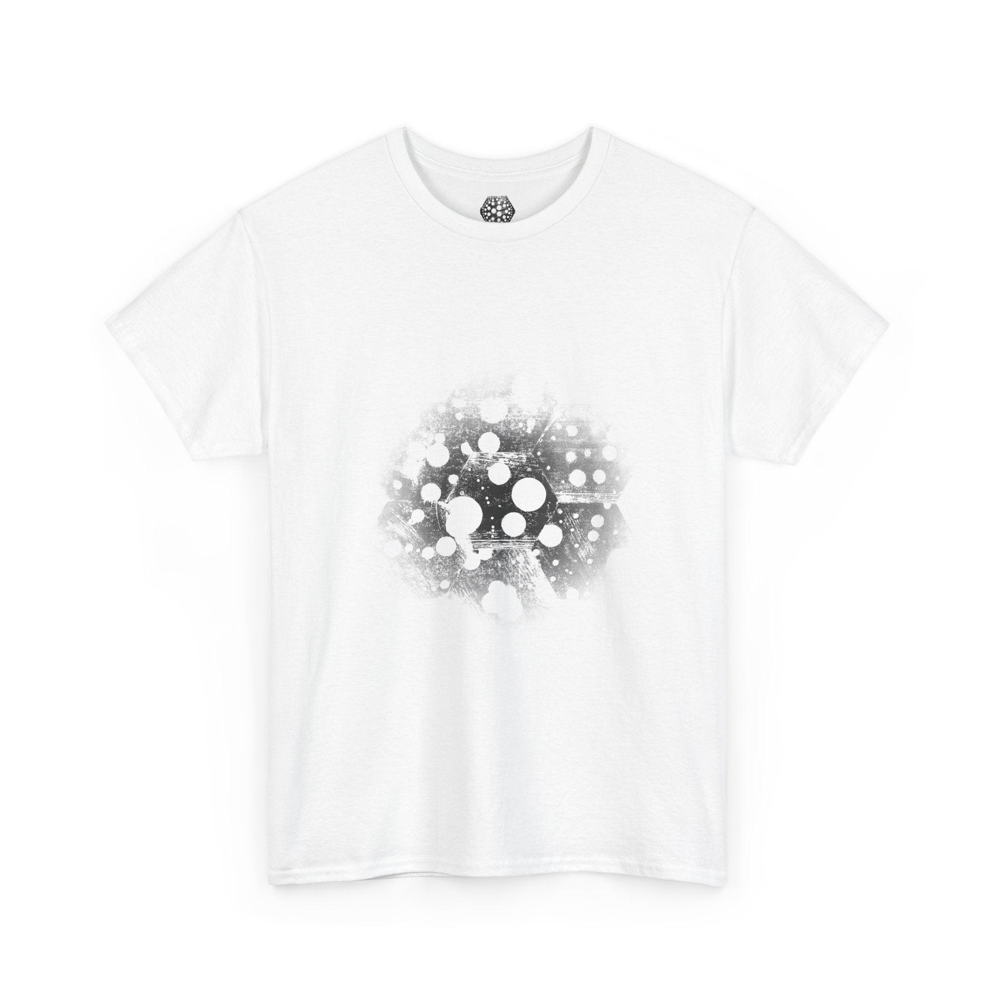 Hex Moon Graphic Tee — Distressed Space Cheese Vintage Astronomy T-Shirt