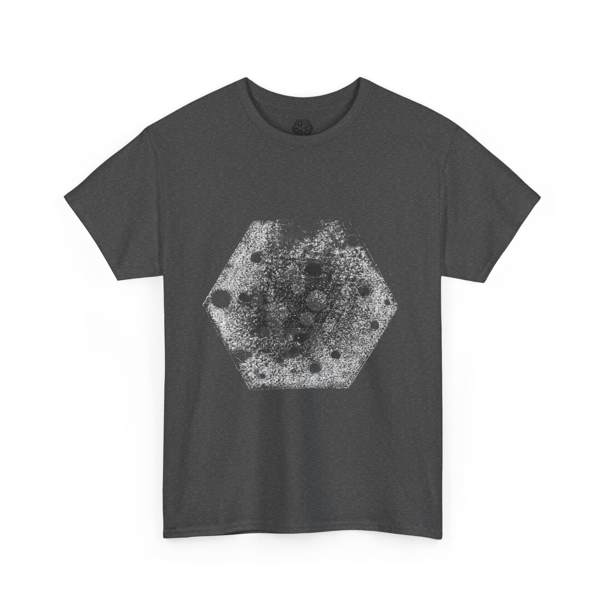 Hex Moon Graphic Tee — Distressed Space Cheese Vintage Astronomy T-Shirt