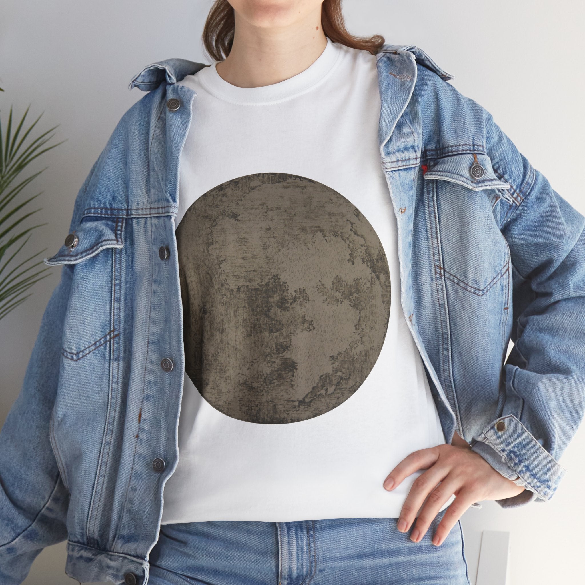 Full Moon Graphic Tee — Minimal Lunar Moonprint T-Shirt