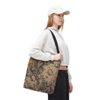 Abstract Marble Pattern Tote Bag — Neutral Honeycomb Bubble Design
