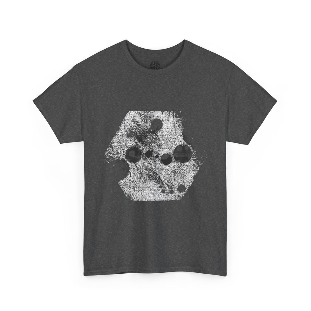 Hex Moon Graphic Tee — Distressed Space Cheese Vintage Astronomy T-Shirt