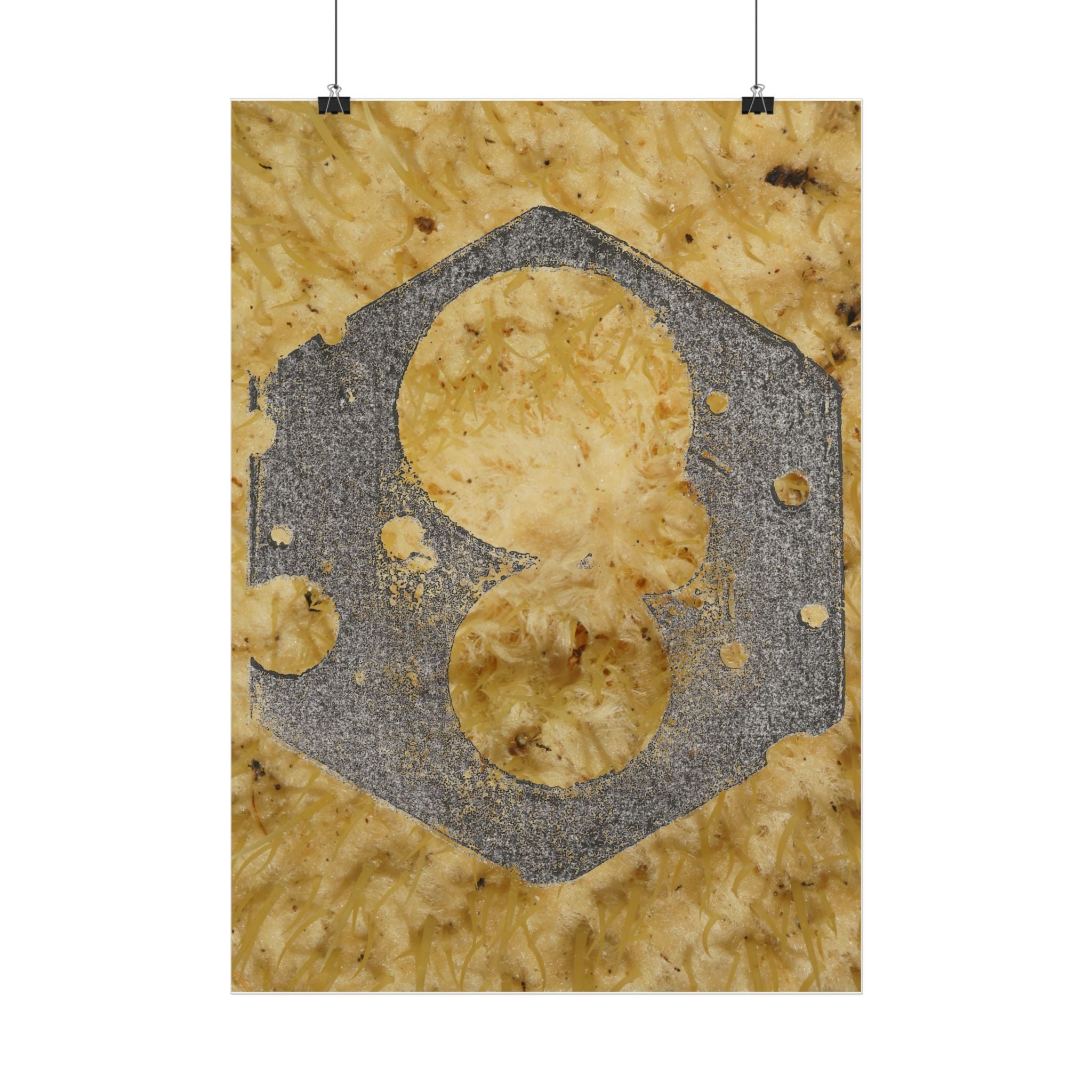 Industrial Metal Plate on Plywood Poster | Vertical Poster