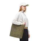 Abstract Olive Mosaic Tote Bag — All-Over-Print Reusable Shopper