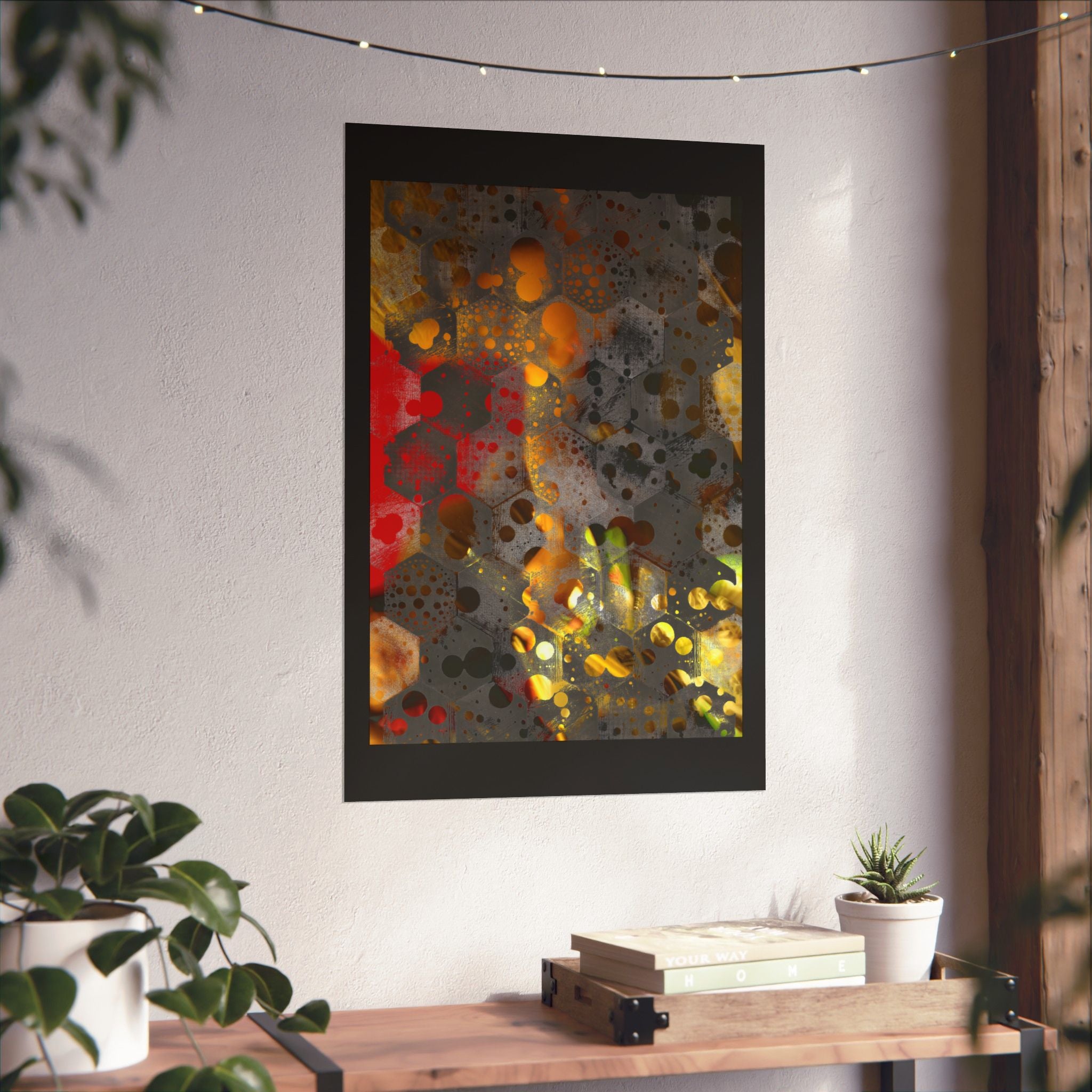Abstract Bubble Texture Matte Poster — Modern Industrial Wall Art