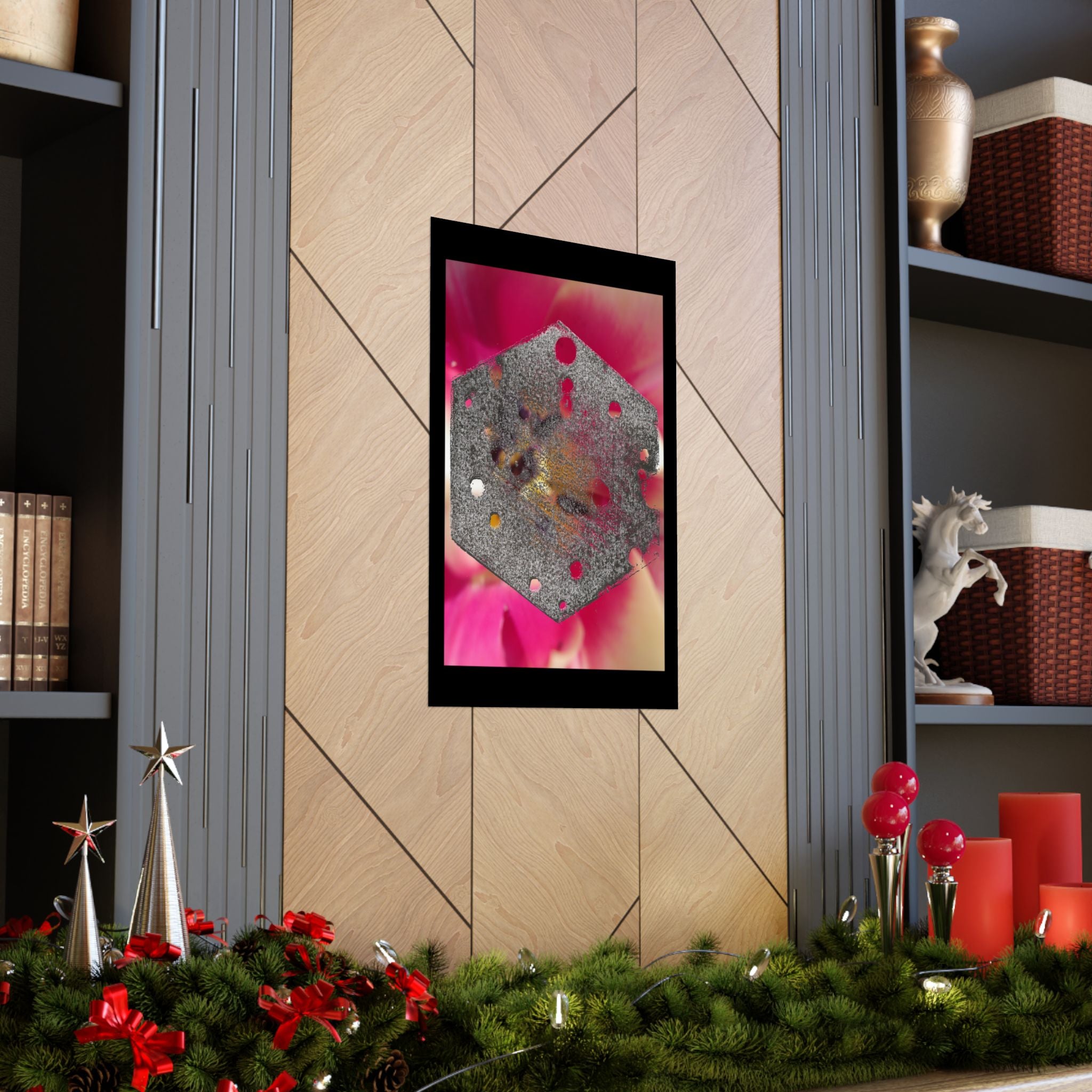 Abstract Hexagon Overlay poster | Matte Vertical Posters
