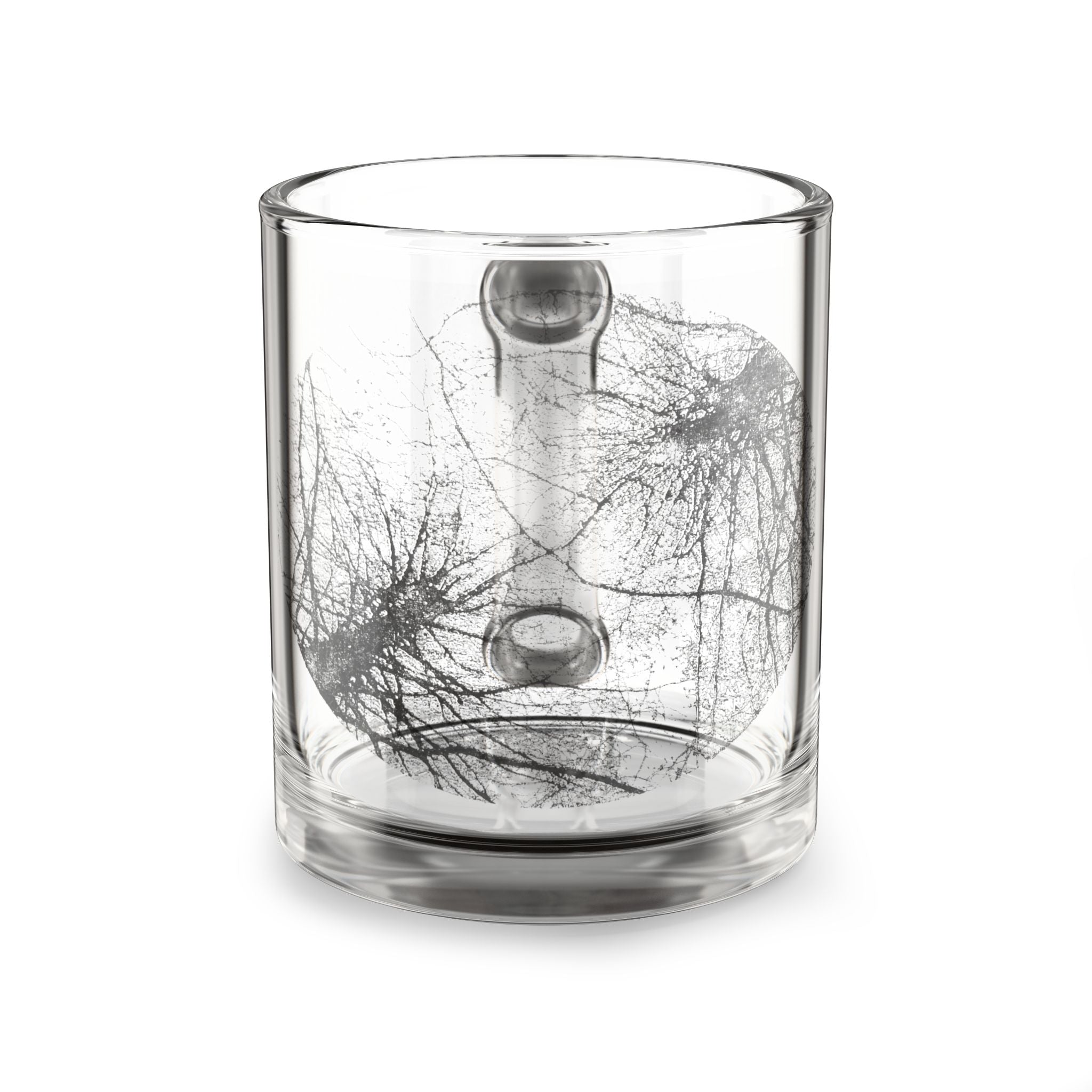 Glass Mug – Minimal Black Tree Silhouette 10oz Coffee Cup