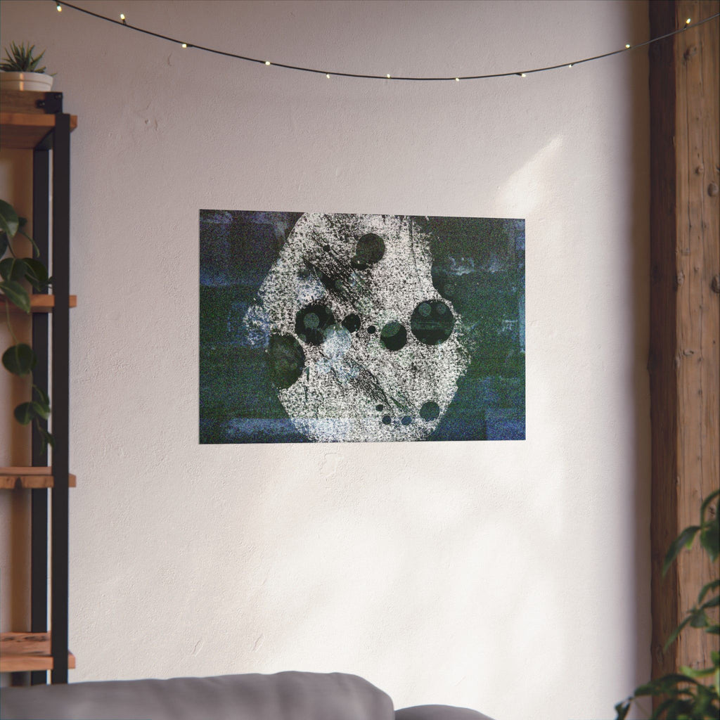Abstract Moon Crater Matte Poster — Horizontal Wall Art