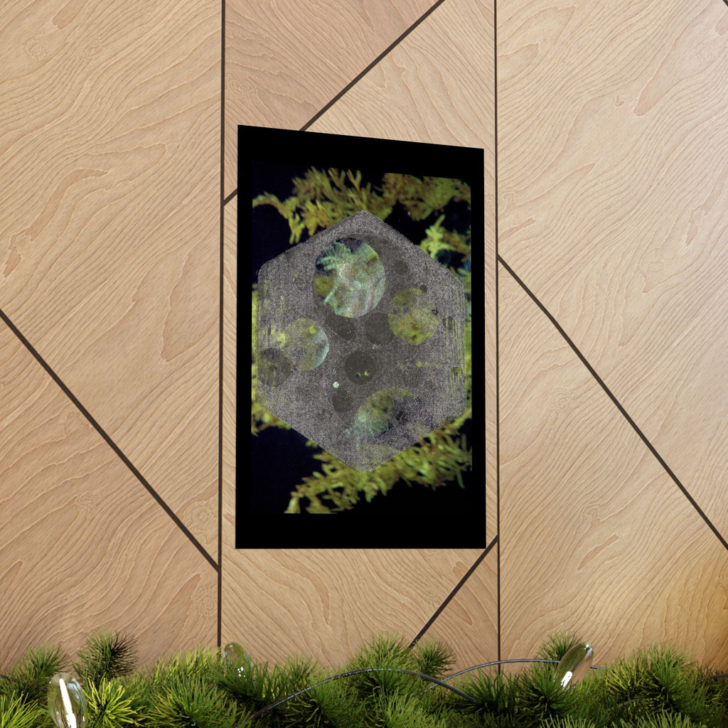 Abstract Hexagon Galaxy Poster — Matte Vertical Art Print