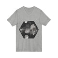 Hex Moon Graphic V-Neck Tee Design Hex21 — Distressed Space Cheese Vintage Astronomy V-Neck T-Shirt