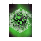 Abstract Green Hexagon Poster — Vertical Wall Art