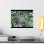 Botanical Hexagon Print Poster — Green Leaf Matte Horizontal Wall Art
