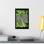 Abstract Moss Heart Matte Poster — Botanical Green Wall Art