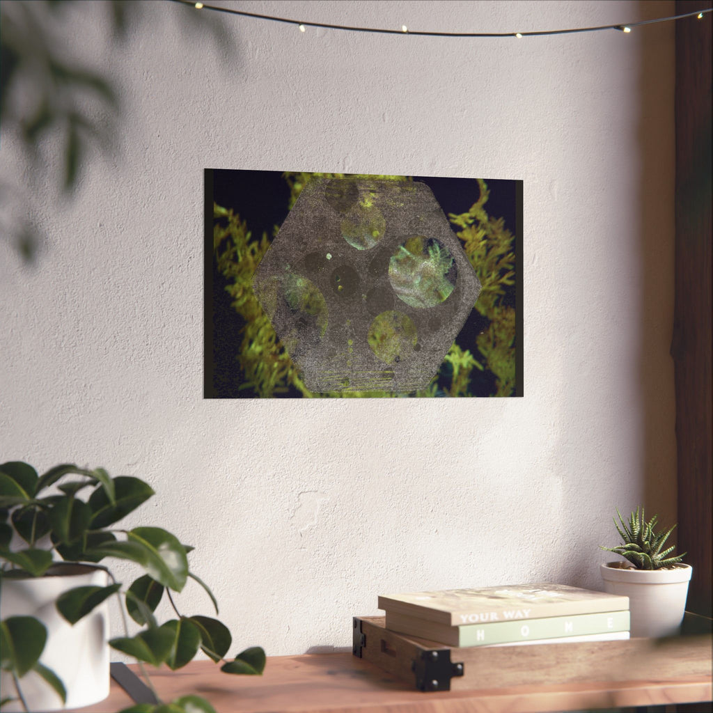 Abstract Botanical Moon Matte Horizontal Poster