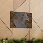 Matte horizontale poster — Horizontale kunst met metalen textuur van een kathedraalplafond 
