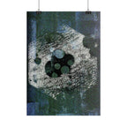 Abstracte poster met maansteenmotief in matte afwerking — Verticale moderne kunstprint 
