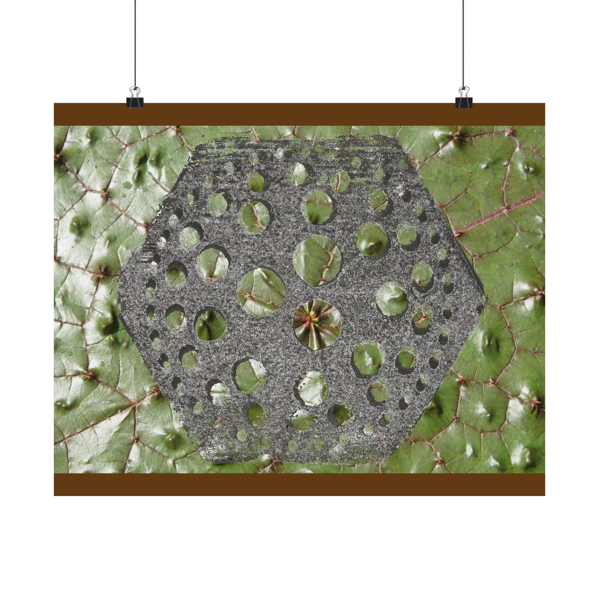 Geometrische zeshoekige uitgesneden kunstposter | Matte horizontale poster 