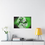 Abstract Neon Green Art Poster — Matte Horizontal Wall Print