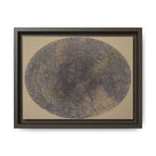 Abstract Botanical Circle Matte Canvas Framed Art - no 42