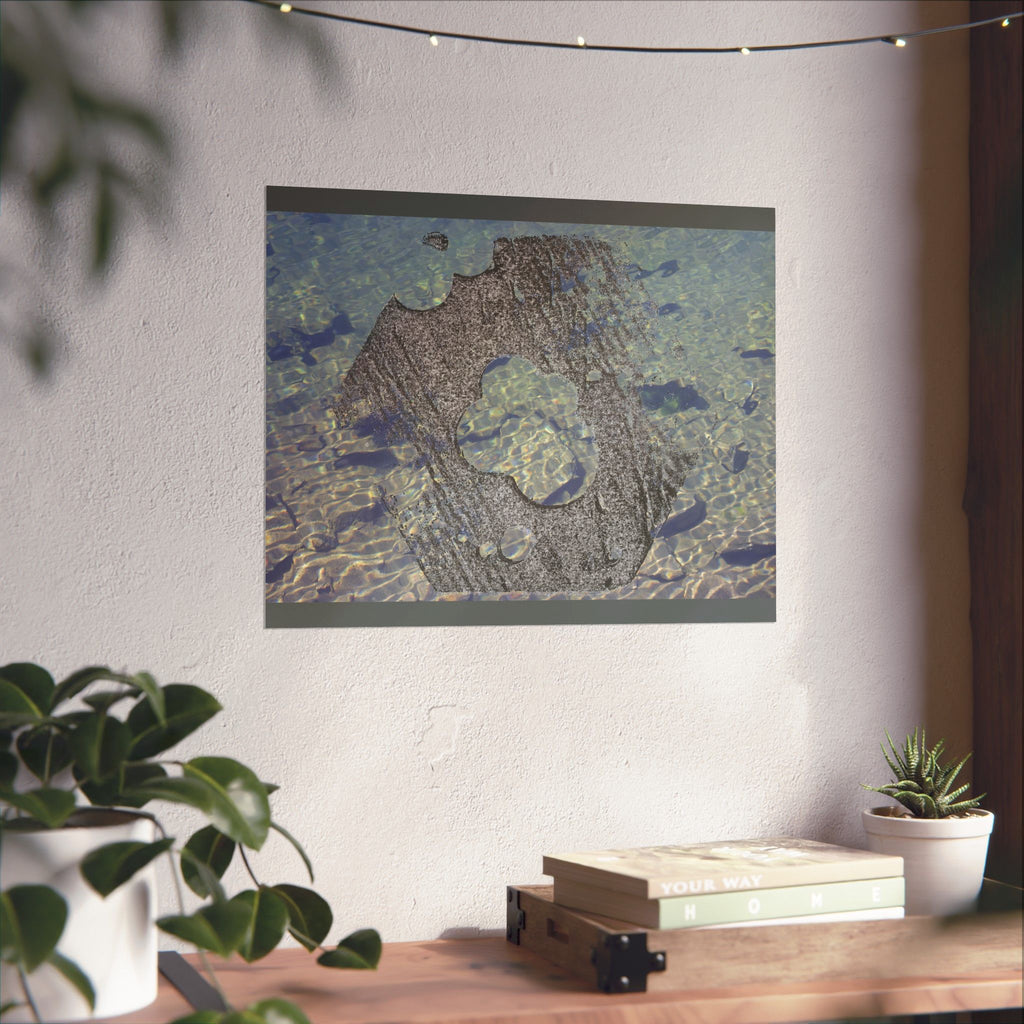 Abstracte oceaantextuur poster | Matte horizontale poster 