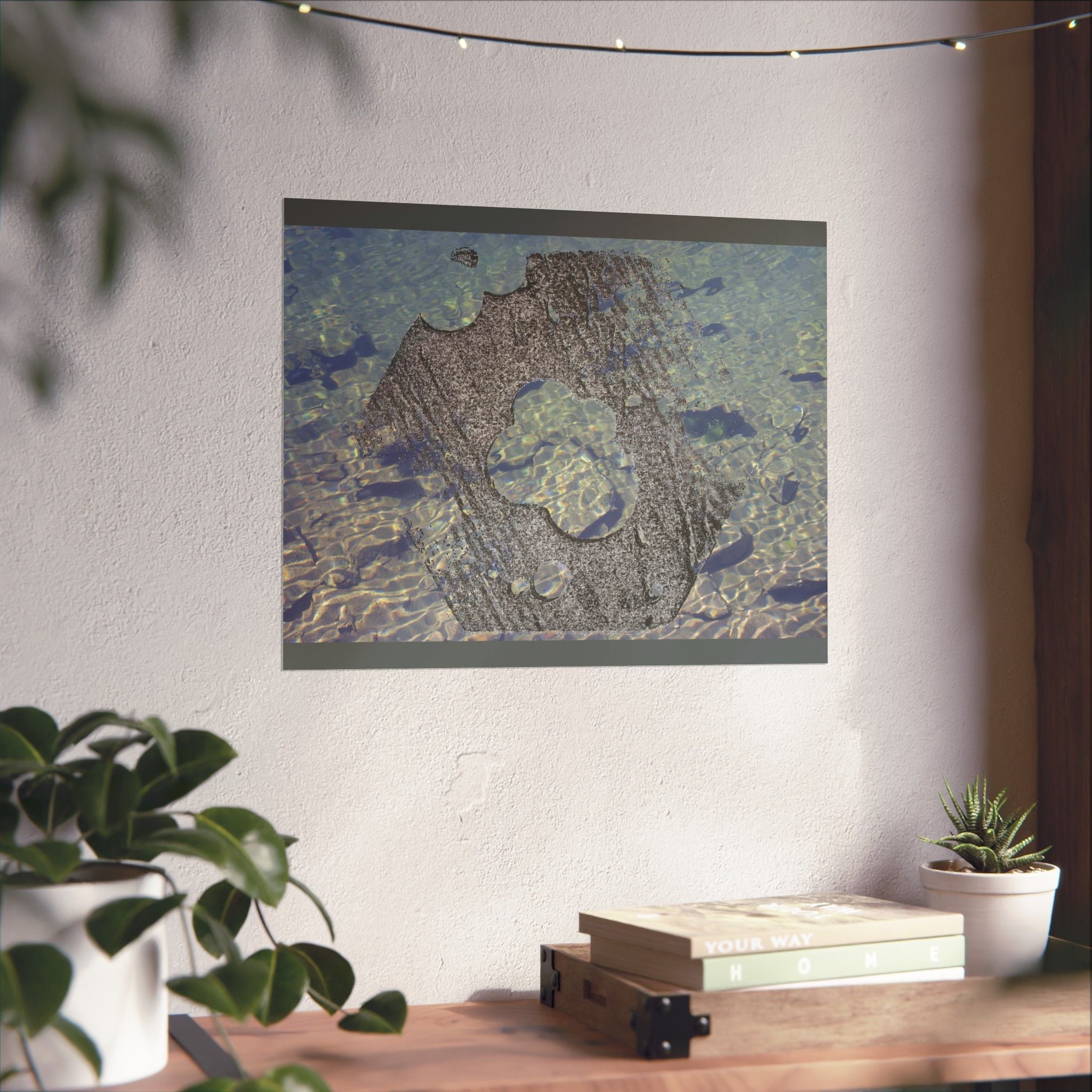 Abstracte oceaantextuur poster | Matte horizontale poster 