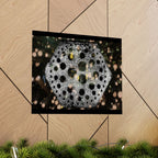 Hexagonal Crystal Bokeh Matte Poster — Abstract Celestial Wall Art