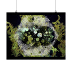 Abstract Green Bubbles Matte Poster — Horizontal Nature-Inspired Wall Art
