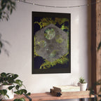 Abstract Hexagon Galaxy Poster — Matte Vertical Art Print