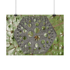 Geometric Hexagon Cutout Art Poster | Horizontal Poster