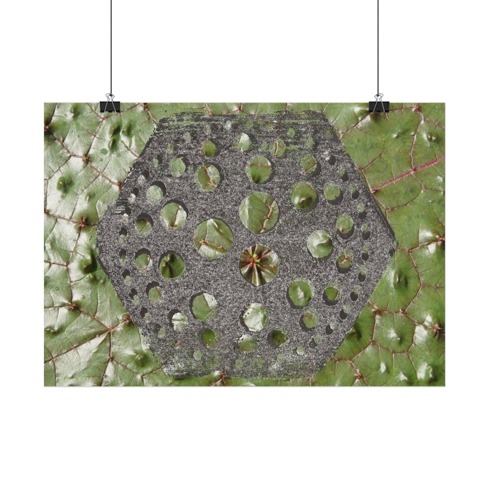 Geometrische zeshoekige uitgesneden kunstposter | Horizontale poster 