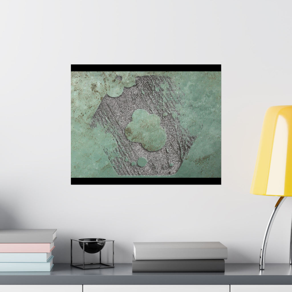 Abstract Green Patina Texture Poster | Matte Horizontal Poster