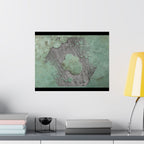 Abstract Green Patina Texture Poster | Matte Horizontal Poster